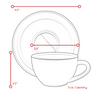 Single Espresso Cup and Saucer (By Color) - Easy Living Goods 
